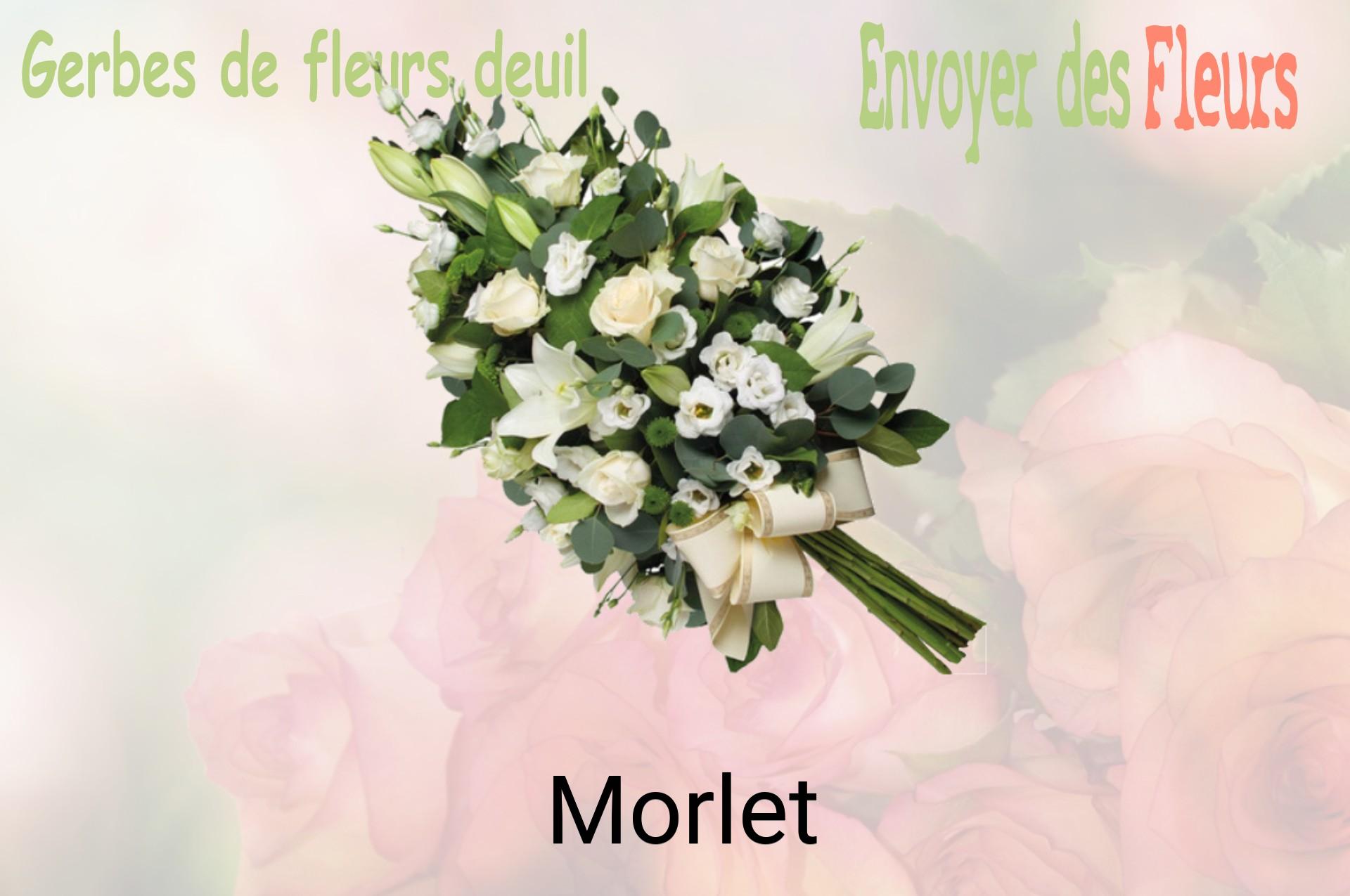 Gerbe de fleurs de deuil livrée à Morlet